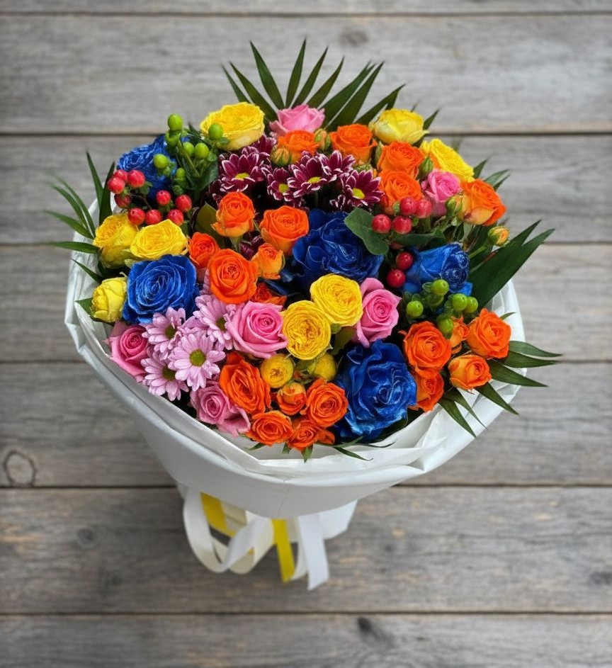 Букет цветов из: Розы и Хризантемы в Шенкурске