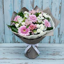 Букет цветов из:  Герберы, Альстромерии и Хризантемы в Шенкурске