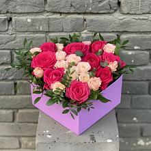 Цветочная композиция из Розы в коробке в Шенкурске