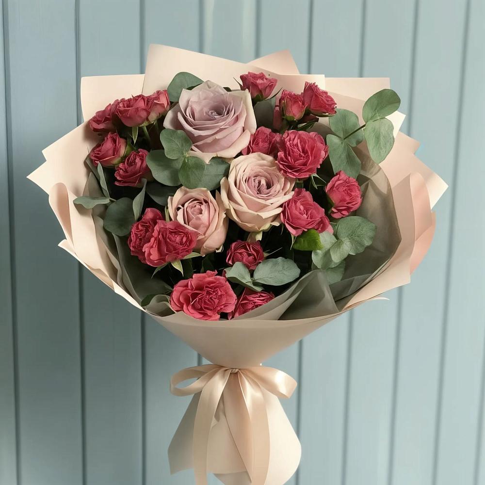 Букет цветов из: Гвоздики и Розы в Шенкурске