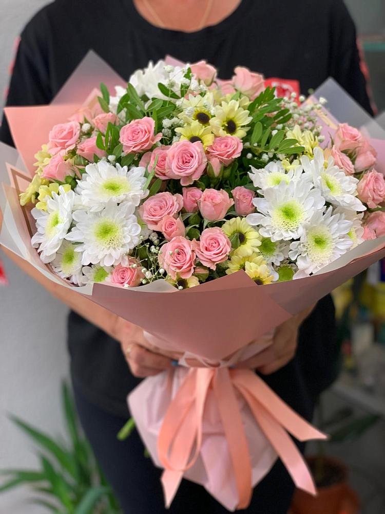 Букет цветов из: Розы и Хризантемы в Шенкурске