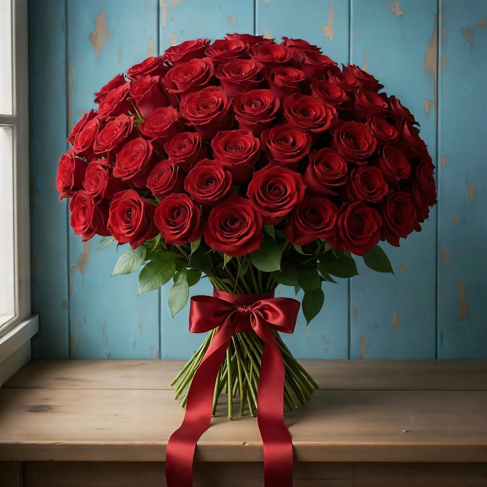 Букет Красные розы Блэк Меджик в Шенкурске