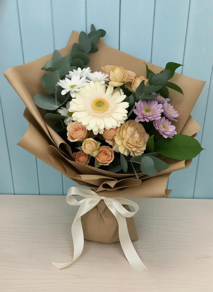 Букет цветов из: Герберы и Хризантемы в Шенкурске