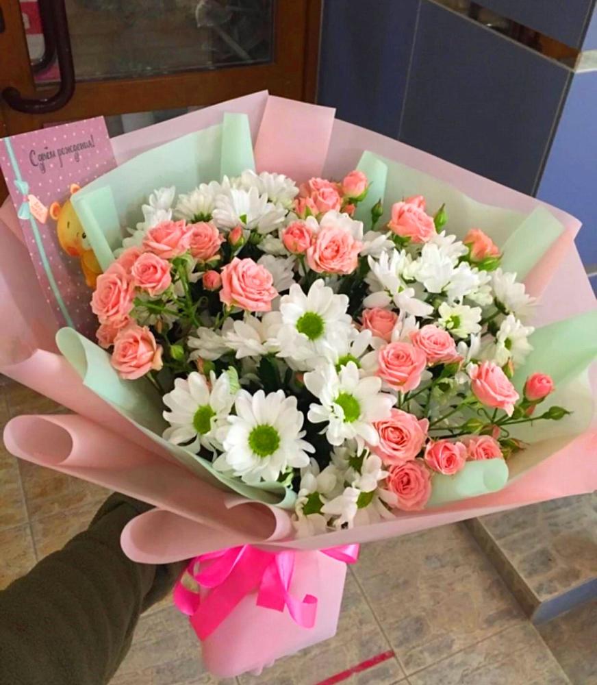 Букет цветов из: Розы и Хризантемы в Шенкурске