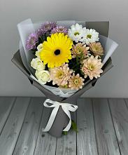 Букет цветов из:  Розы, Герберы и Хризантемы в Шенкурске