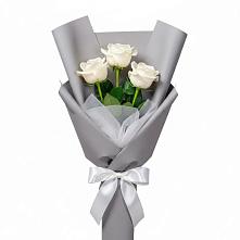 Букет 3 белые розы #REPLACE_PRED# Шенкурске