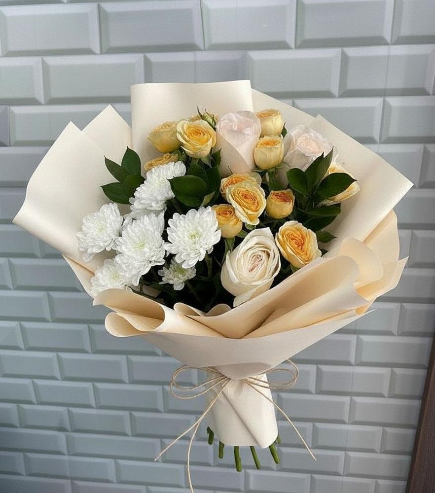 Букет цветов из: Розы и Хризантемы в Шенкурске