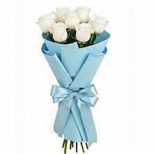 Букет 7 белых роз Проуд в Шенкурске