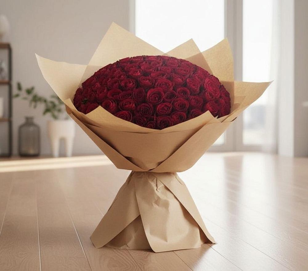 Букет 101 Красная роза в Шенкурске